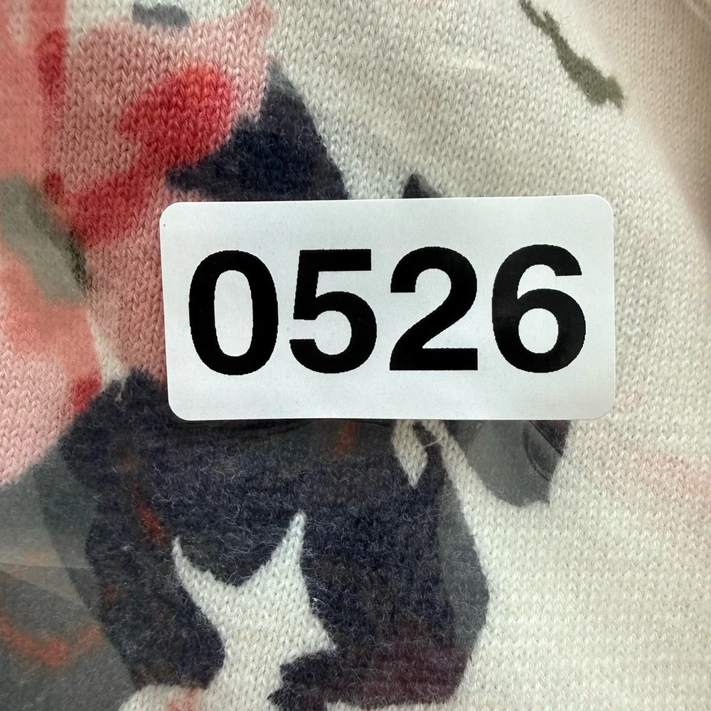 Lands' End Women's 3X Floral Button Front Cardigan Sweater Supima Cotton Cottage - Picture 9 of 9